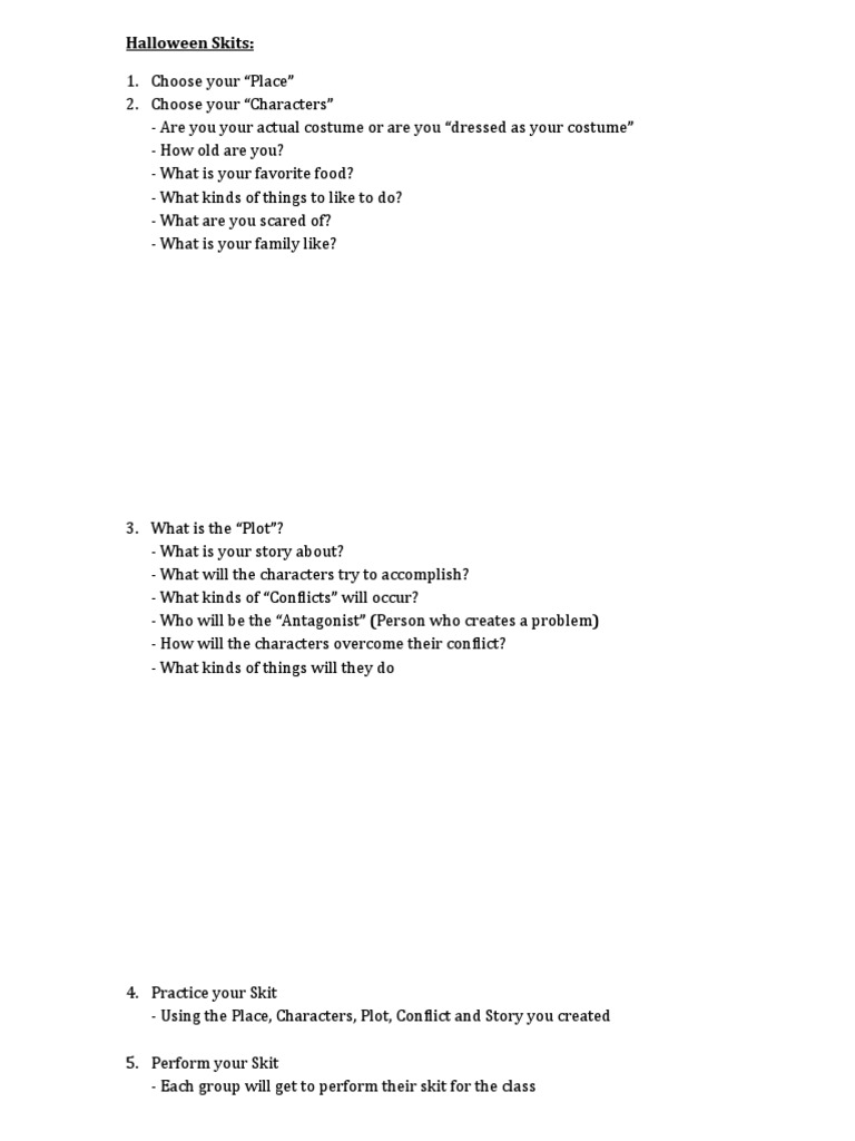 Halloween Skits PDF