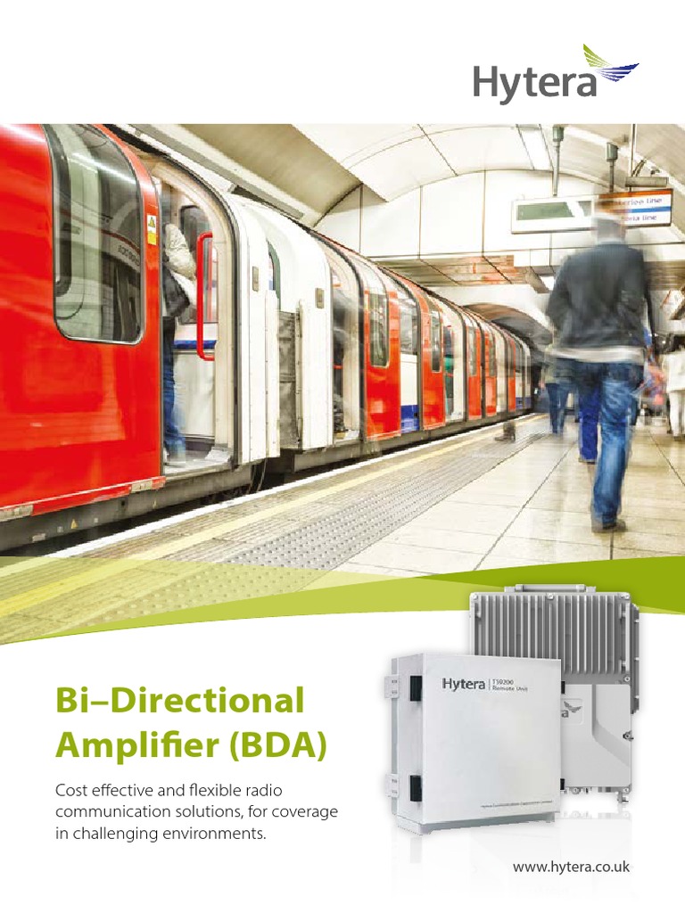Hytera BDA Solutions for Signal Coverage | PDF | Antenna (Radio ...