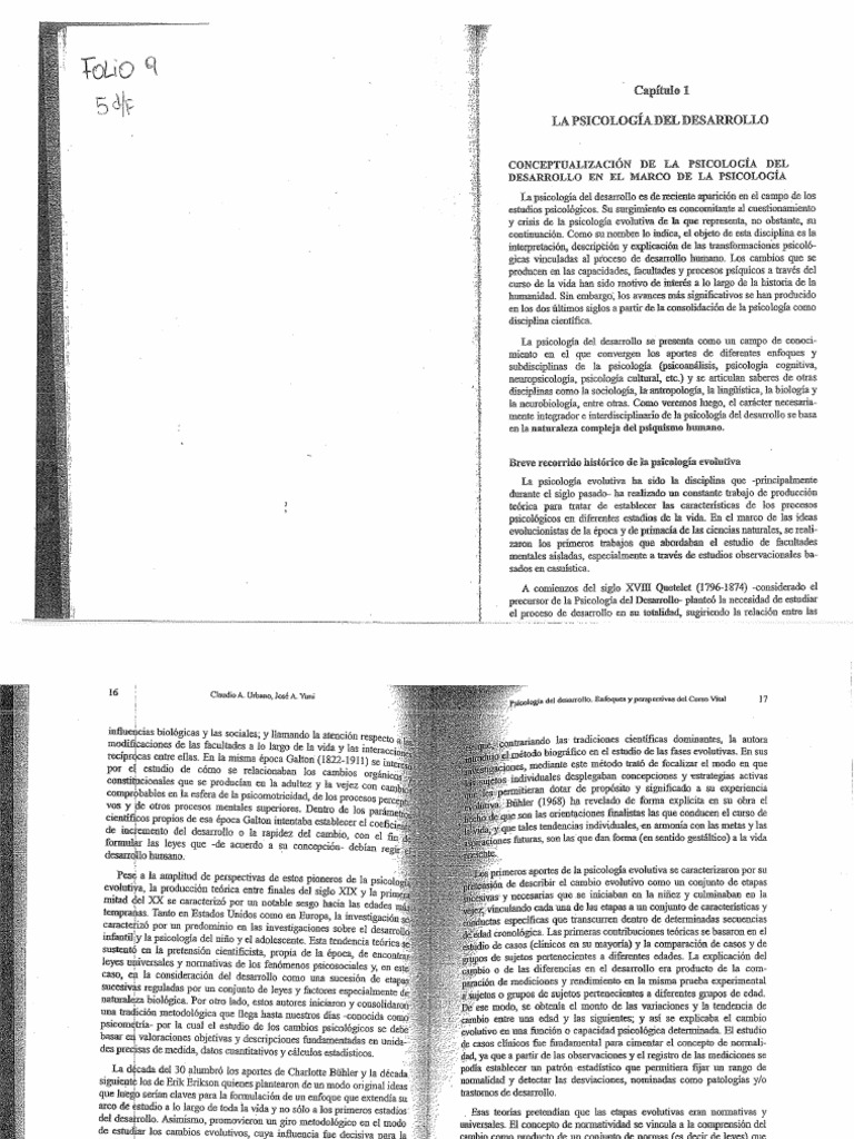 9 Urbano Y Yuni La Psicolog a Del Desarrollo Enfoque Del Curso Vital 