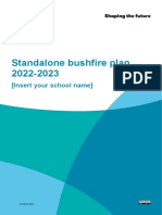 Standalone Bushfire Plan Template 2022-2023