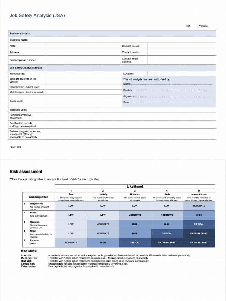 JSA Google Template | PDF