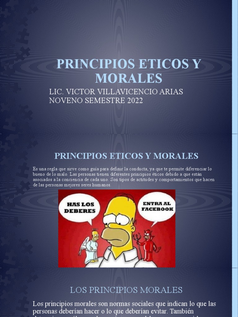 Principios Eticos y Morales PDF Moralidad regla de oro