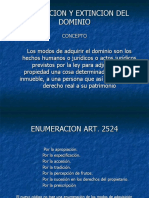 Bolilla VI Adquisicion y Extincion Del Dominio Nuevo Codigo