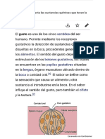 concepto del sentido del gusto