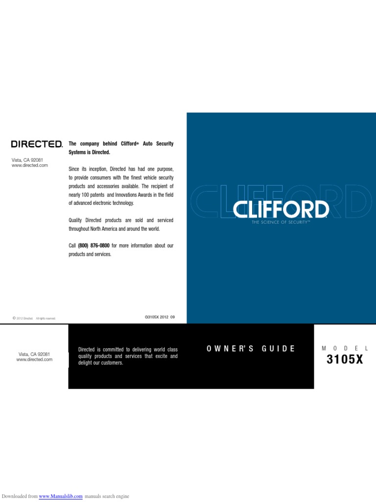 The Company Behind Clifford Auto Security Systems Is Directed PDF