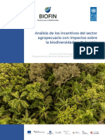 Análisis de Los Incentivos Del Sector Agropecuario Con Impactos Sobre La Biodiversidad en Colombia