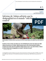 Informe de Oxfam Advierte Que La Desigualdad en El Mundo - Está Fuera de Control - AméricaEconomía - AméricaEconomía