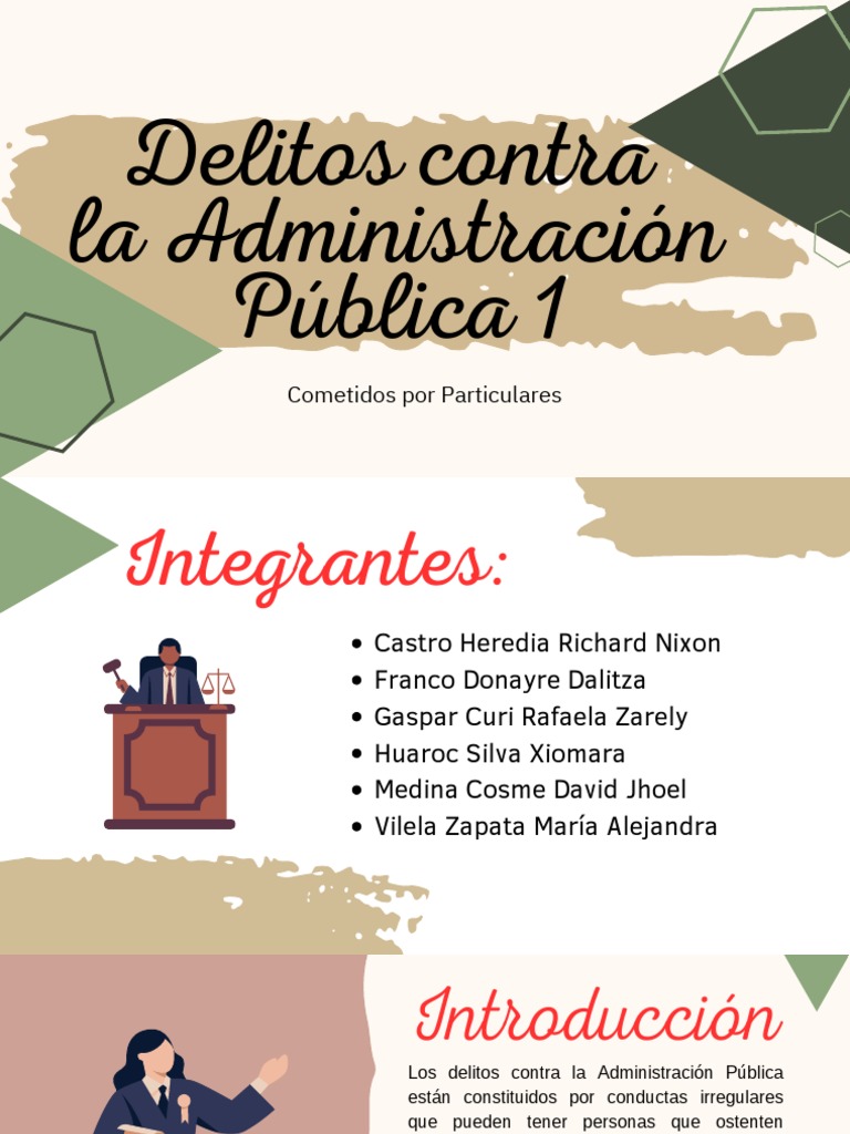Delitos contra la Administración Pública | PDF | Castigos | Derecho penal