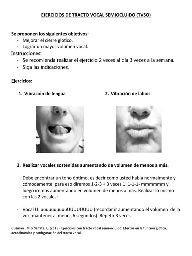 Ejercicios de TVSO para la voz | PDF | Vocal