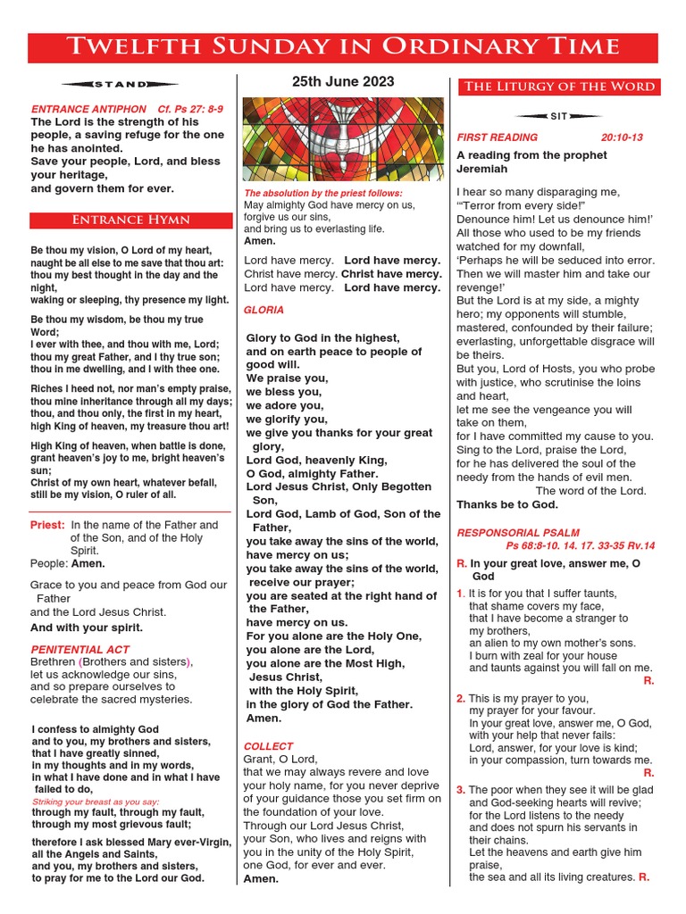 Missalette pdf jesus god the father