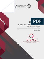 Manual de Evaluación de Escuelas Del SIEMC-SEMS (Versión 1.0)