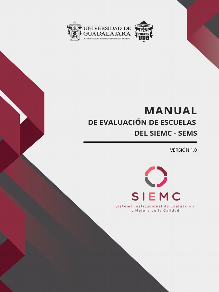 Manual de Evaluación de Escuelas Del SIEMC-SEMS (Versión 1.0) | PDF ...