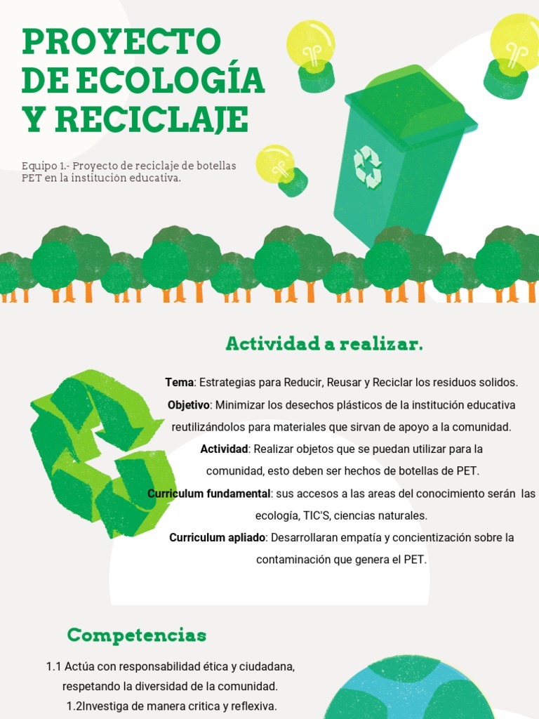 Proyecto de Reciclaje de Botellas PET | PDF | Residuos | Reciclaje