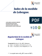 Propiedades de La Medida de Lebesgue