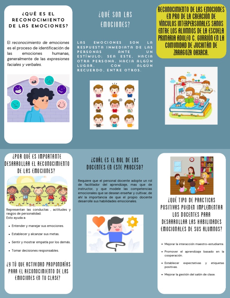 Folleto sobre el reconocimiento emocional | PDF | Las emociones ...