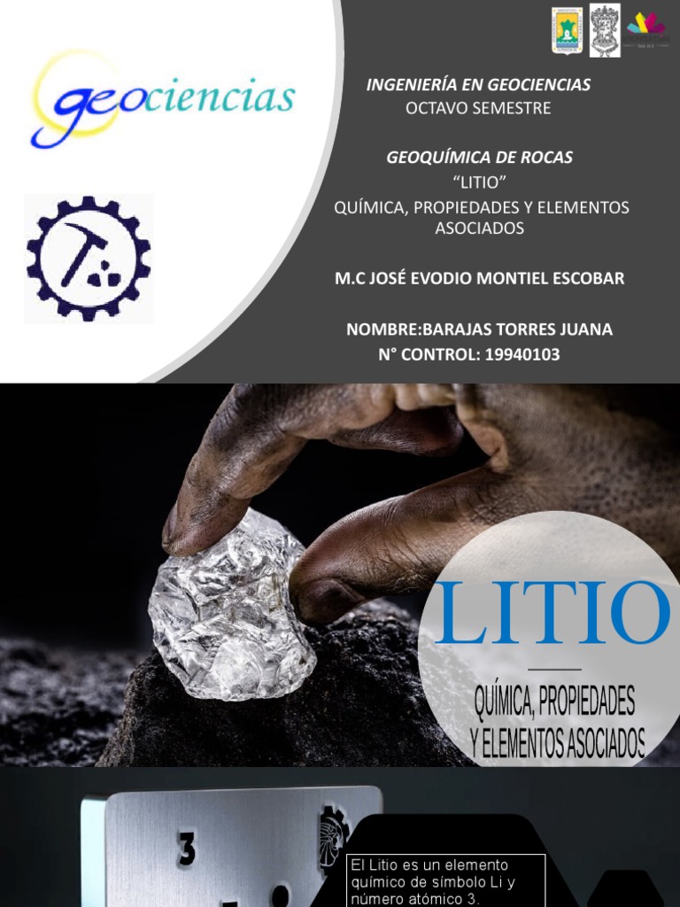 Litio - Geoquímica | PDF | Litio | Química