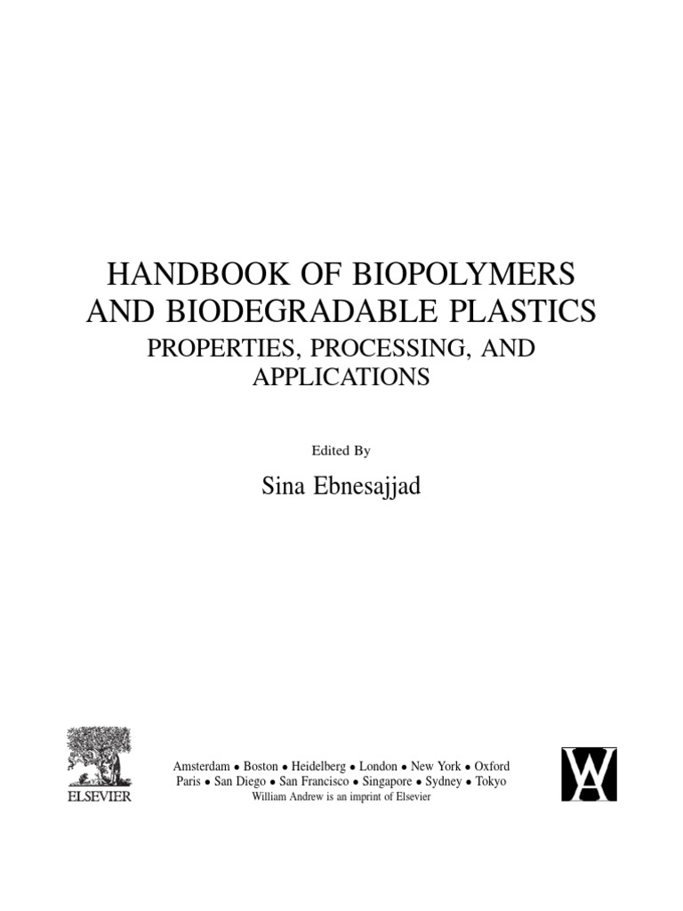 Front Matter 2013 Handbook of Biopolymers and Biodegradable