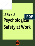 12 Signs Of: Psychological Safety at Work