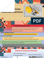 Spesifikasi Teknis Pekerjaan