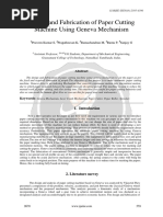 Design and Fabrication of Paper Cutting Machine Using Geneva Mechanism Ijariie9670