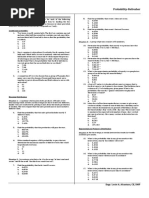 Refresher (Probability)