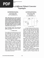 Analysis of Different Flyback Converter Topologies