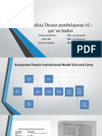 Analisis Desain Pembelajaran AL-qur'an Hadist