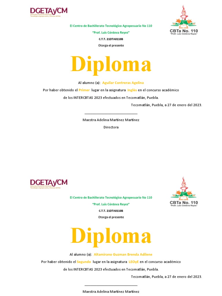 Ganadores Intercbtas 2023 Tecomatlán Pdf