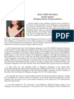Brief Profile of Deputy Speaker Loren Legarda