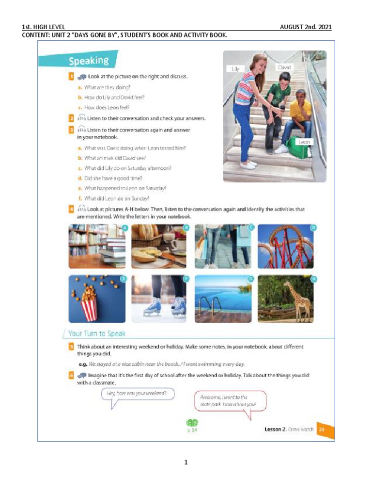 1° MEDIO INGLES AGOSTO 02 AL 06, 2021 PDF