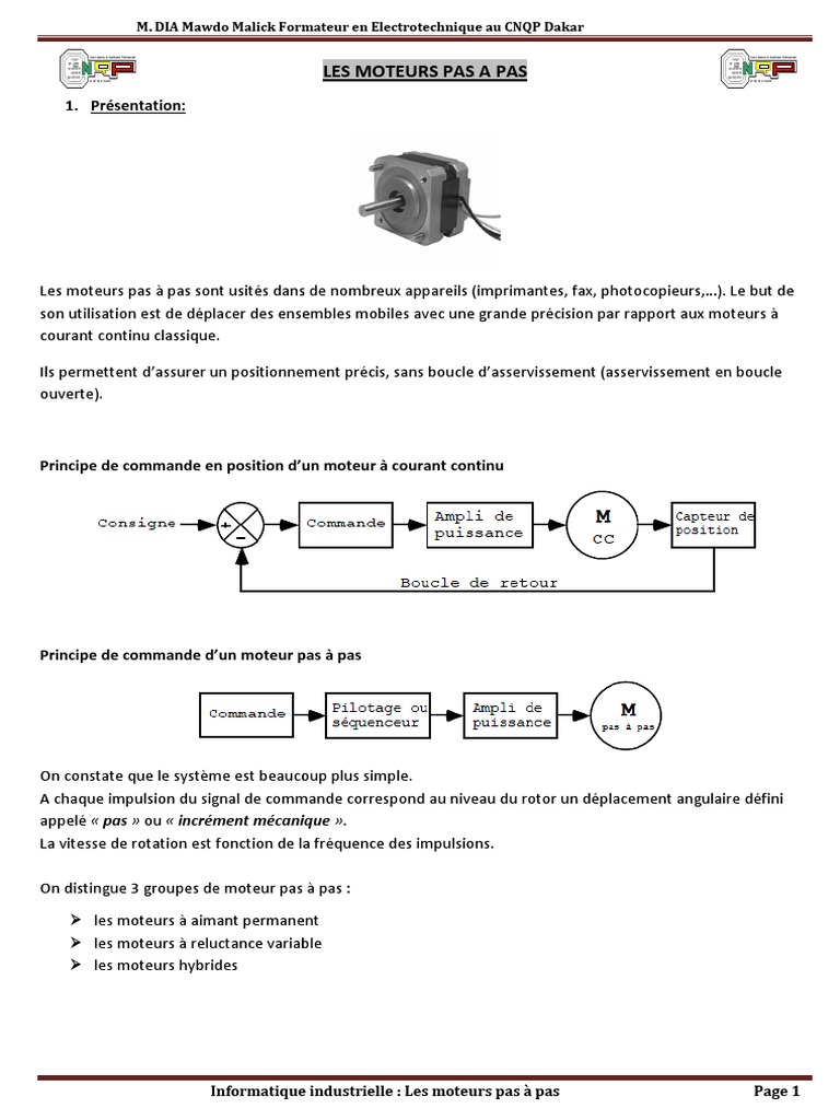 Moteur Pas A Pas | PDF | Magnétisme | Électrotechnique
