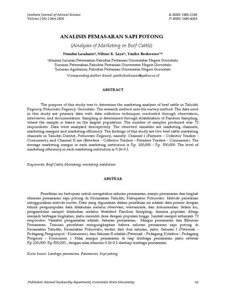 Analisis_Pemasaran_Sapi_Potong | PDF