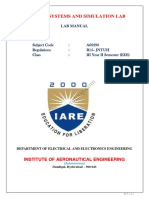 IARE Control Systems Lab Manual