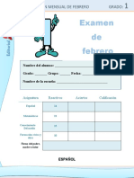 1er Grado Examen Febrero 1