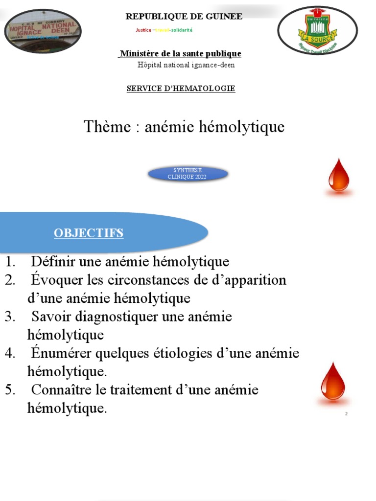 Anémie hémolytique | PDF | Anémie | Médecine clinique