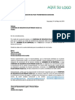 Ecuasuiza - Carta Autorizacion de Pago Por Transferencia Proveedores - Mayo 2019-1