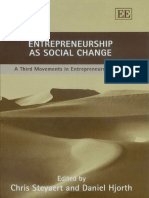 ENTREPRENEURSHIP Entrepreneurship as Social Change