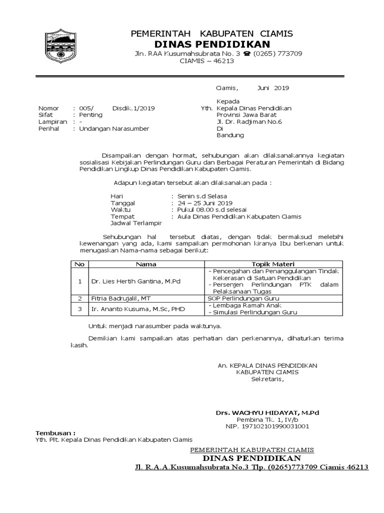 SURAT PERMINTAAN NARA SUMBER | PDF