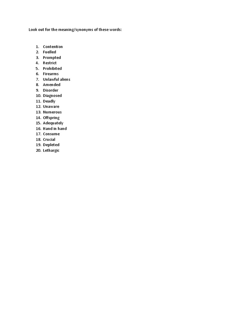 Vocabulary | PDF