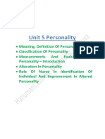 Unit 5 Personality