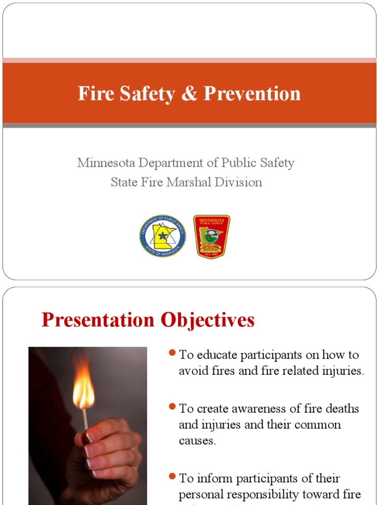Fire Safety Presentation PDF Fires Smoke