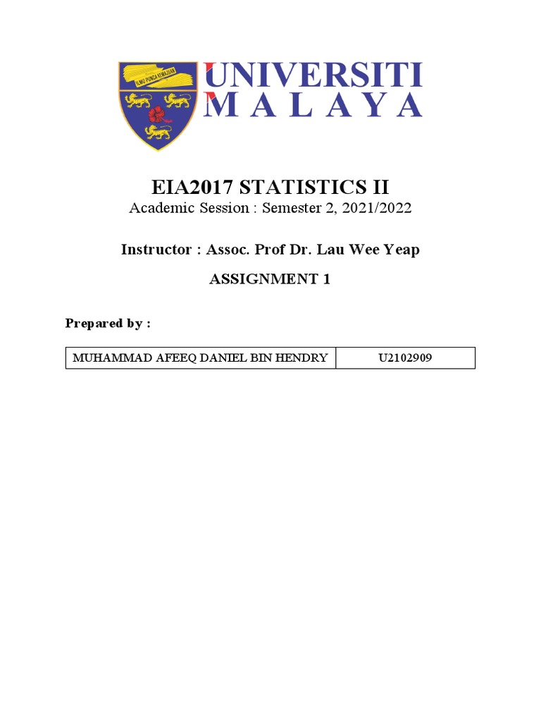 Eia2017 Statistics Ii | PDF | Science & Mathematics | Technology ...