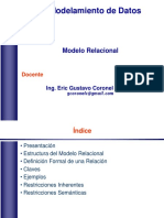 Modelamiento de Datos: Modelo Relacional