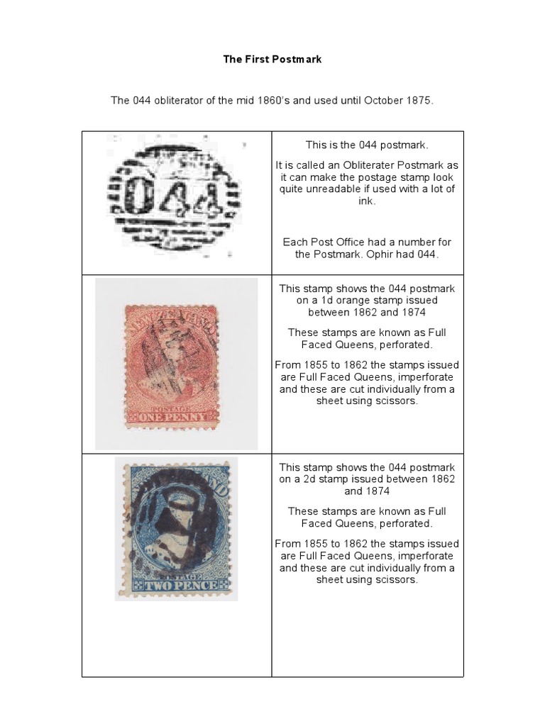 The First Postmark | PDF
