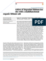 Direct Regeneration of Degraded Lithiumion Battery Cathodes With A Multifunctional Organic Lithium Salt 2023 Nature Research