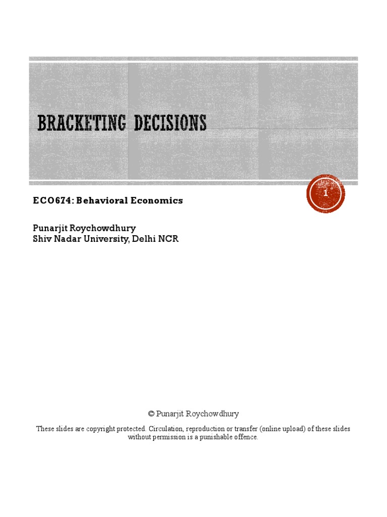 6Bracketing Decisions PDF Investing Risk Aversion