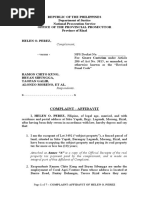 Helen Perez Complaint Affidavit Prosecutor