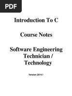 C Course Notes 2014