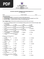 Math 7 2nd Grading Exam