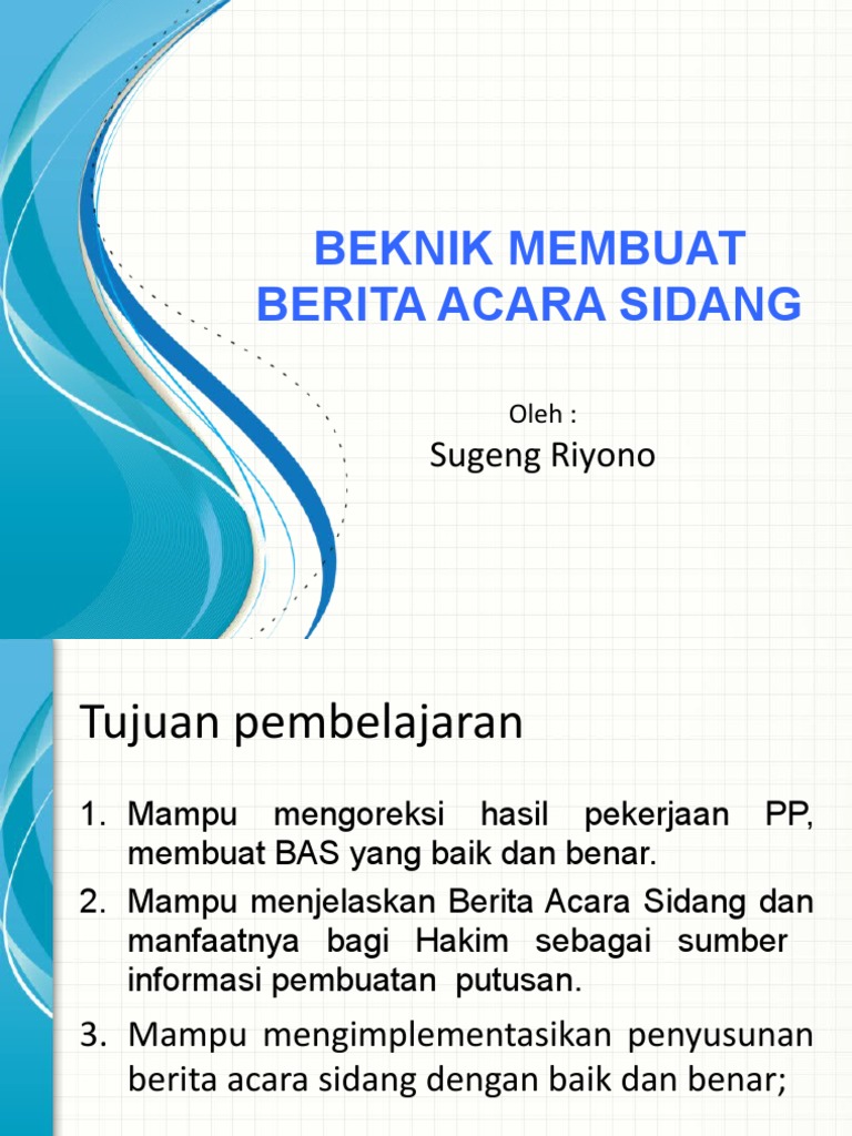 Teknik Penyusunan Berita Acara Sidang | PDF | Hukum